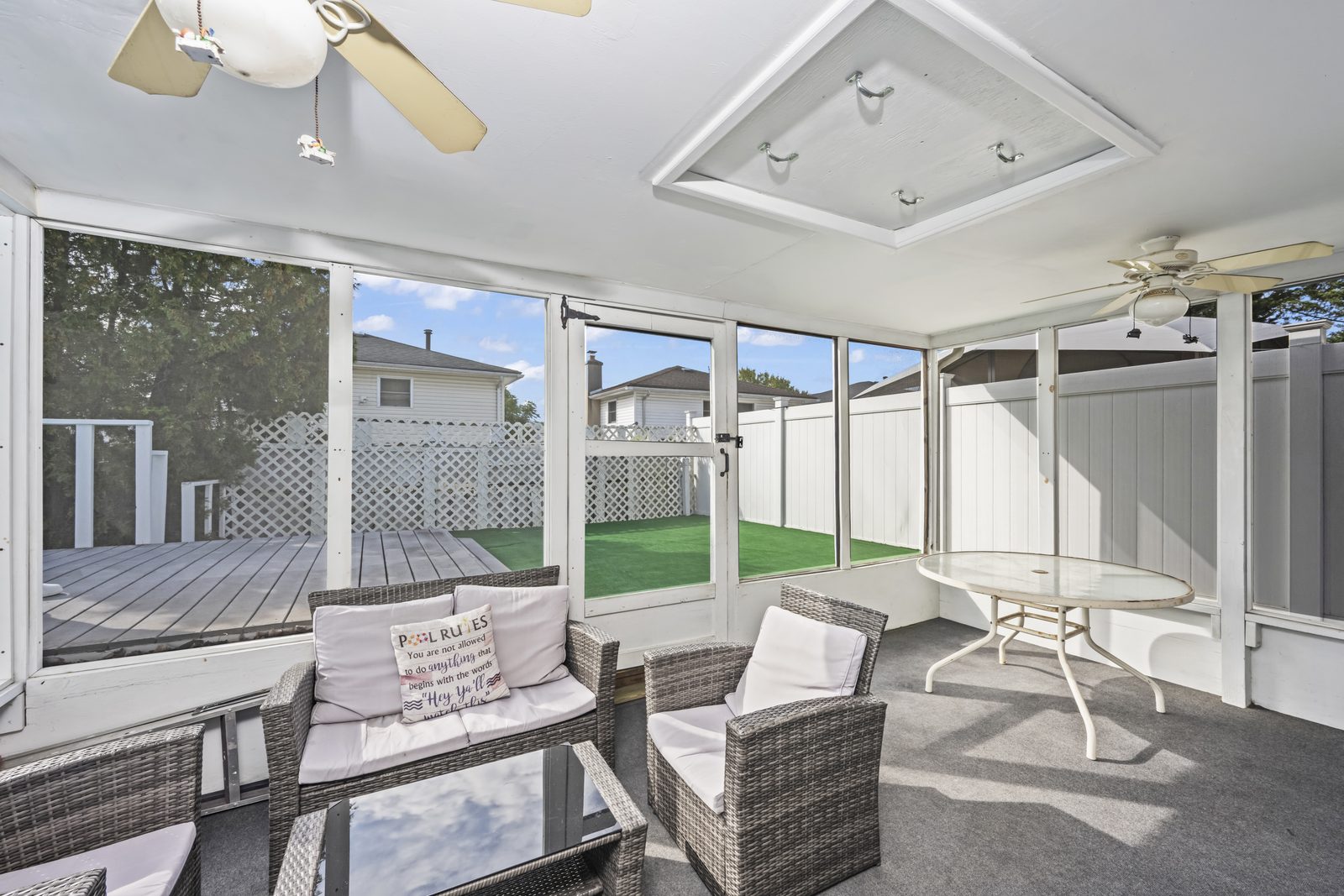 98 Figurea Ave, Eltingville, Staten Island, sunroom, deck and backyard