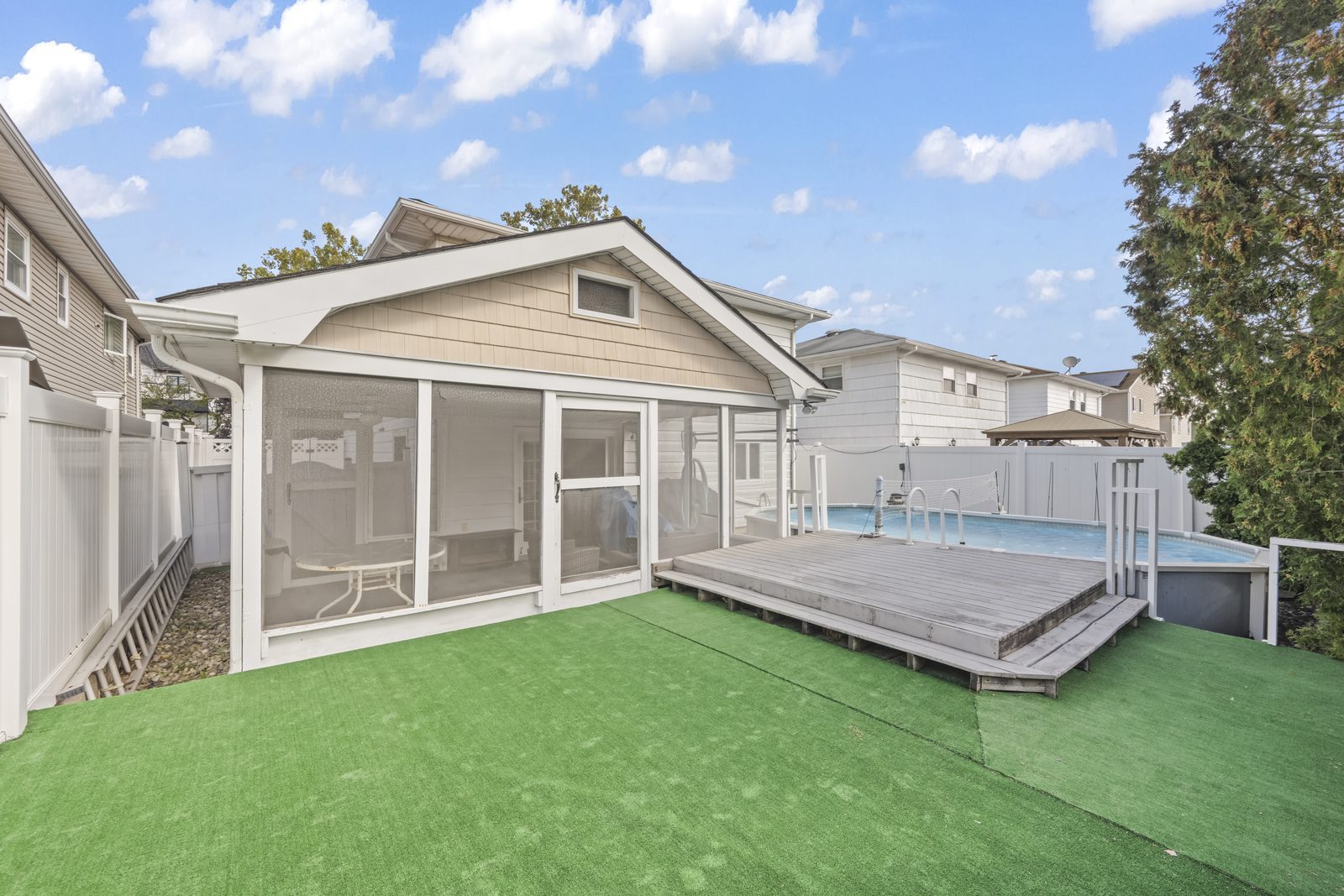 98 Figurea Ave, Eltingville, Staten Island, sunroom, deck and backyard