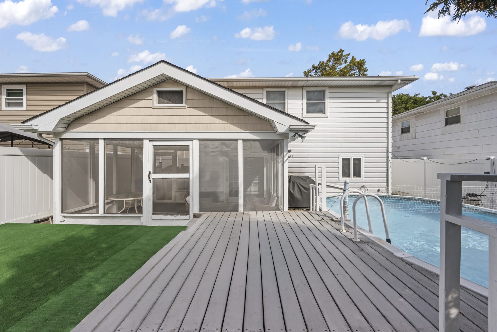 98 Figurea Ave, Eltingville, Staten Island, sunroom, deck and backyard
