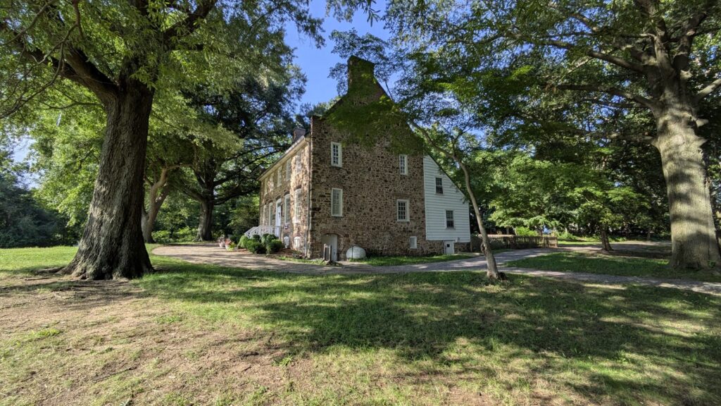 The Conference House, a stone manor built around 1680, standing in Conference House Park