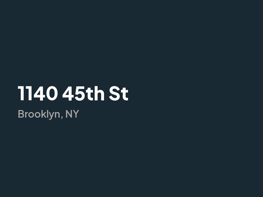 1140 45th St, Brooklyn, NY