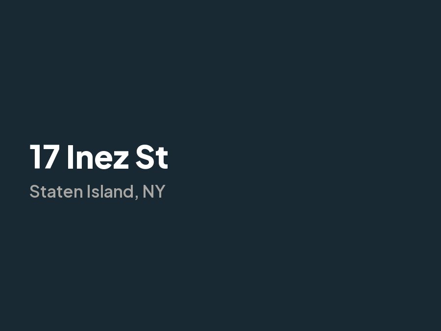17 Inez St, Staten Island, NY