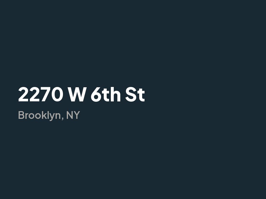 2270 W 6th St, Brooklyn, NY