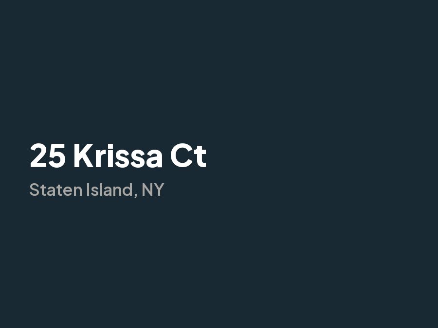 25 Krissa Ct, Staten Island, NY
