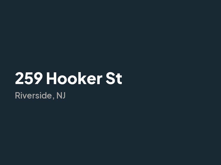 259 Hooker St, Riverside, NJ